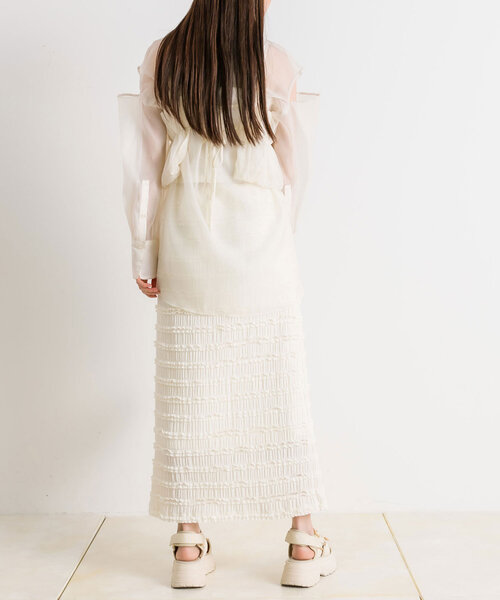 OLIVE des OLIVE（オリーブデオリーブ）の「シアシャツ＆バルーンビスチェSET　1041040160（シャツ/ブラウス・レディース・ピンク/サックスブルー/オフホワイト/ミント・FREE）」の12枚目の写真