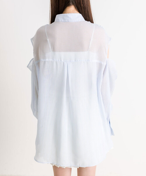 OLIVE des OLIVE（オリーブデオリーブ）の「シアシャツ＆バルーンビスチェSET　1041040160（シャツ/ブラウス・レディース・ピンク/サックスブルー/オフホワイト/ミント・FREE）」の22枚目の写真