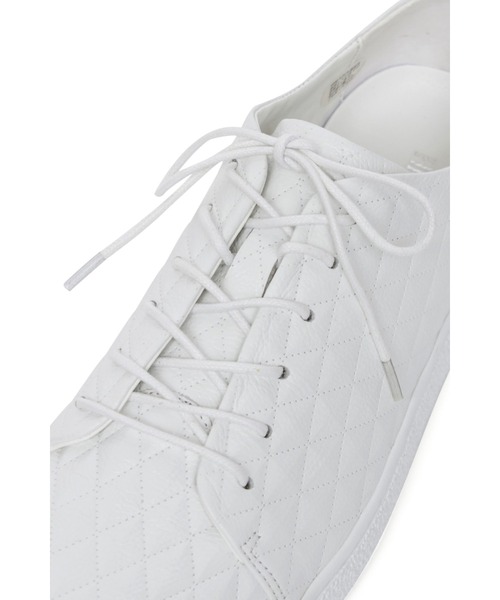 HIGH STREET（ハイストリート）の「HIGH STREET∴ダイヤモンド柄型押しドレススニーカー（スニーカー・メンズ・アイボリー・M/S/L）」の6枚目の写真