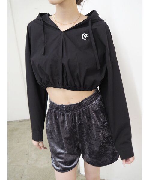 星柄 ベロア Tシャツとショートパンツのセット リラックス セットアップ対応】ジョーゼットショートパンツ｜メンズ