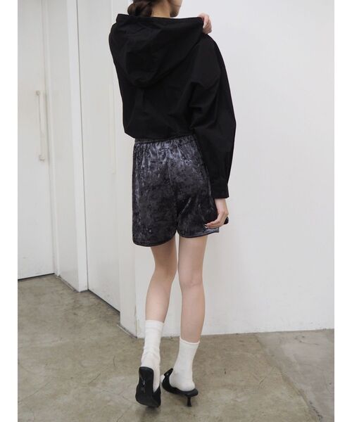 epine ベロア ショートパンツ velours flower short pants red | épine
