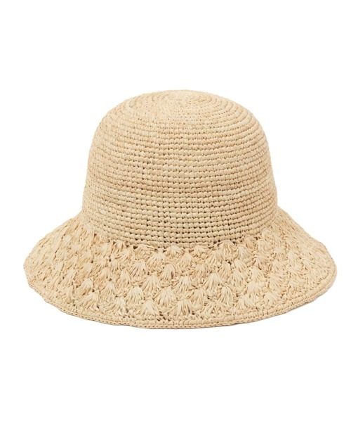 studio CLIP（スタディオクリップ）の「ラフィア細編みキャペリン（ハット・レディース・ブラウン/グレー/ナチュラル・FREE）」の3枚目の写真