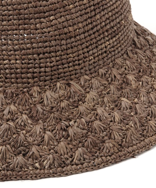 studio CLIP（スタディオクリップ）の「ラフィア細編みキャペリン（ハット・レディース・ブラウン/グレー/ナチュラル・FREE）」の14枚目の写真