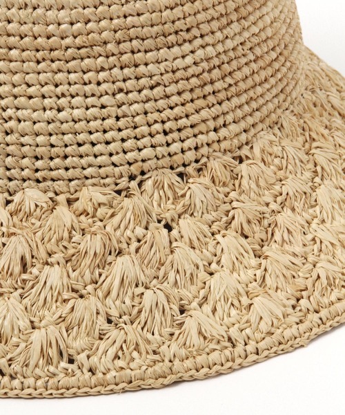 studio CLIP（スタディオクリップ）の「ラフィア細編みキャペリン（ハット・レディース・ブラウン/グレー/ナチュラル・FREE）」の15枚目の写真