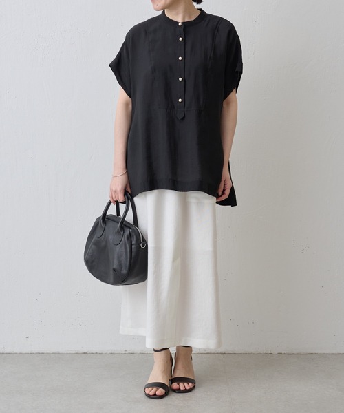 BEARDSLEY（ビアズリー）の「《LIVETART・洗える》麻調合繊ポケットスカート（スカート・レディース・ベージュ/ホワイト・S/M）」の6枚目の写真