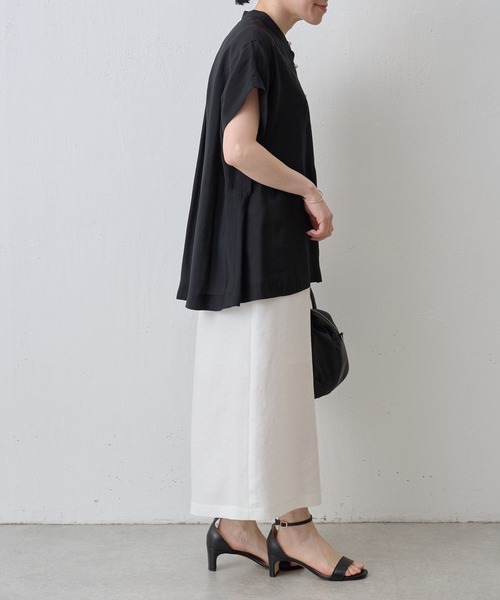 BEARDSLEY（ビアズリー）の「《LIVETART・洗える》麻調合繊ポケットスカート（スカート・レディース・ベージュ/ホワイト・S/M）」の7枚目の写真