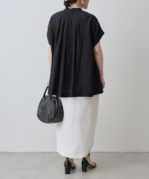 BEARDSLEY（ビアズリー）の「《LIVETART・洗える》麻調合繊ポケットスカート（スカート・レディース・ベージュ/ホワイト・S/M）」の8枚目の写真