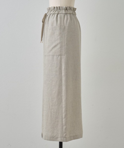 BEARDSLEY（ビアズリー）の「《LIVETART・洗える》麻調合繊ポケットスカート（スカート・レディース・ベージュ/ホワイト・S/M）」の13枚目の写真