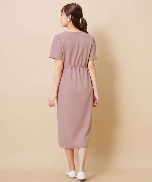 alotta（アロッタ）の「カットジョーゼットドロスト使いワンピース（ワンピース・レディース・ピンク・LARGE/MEDIUM/X-LARGE）」の5枚目の写真
