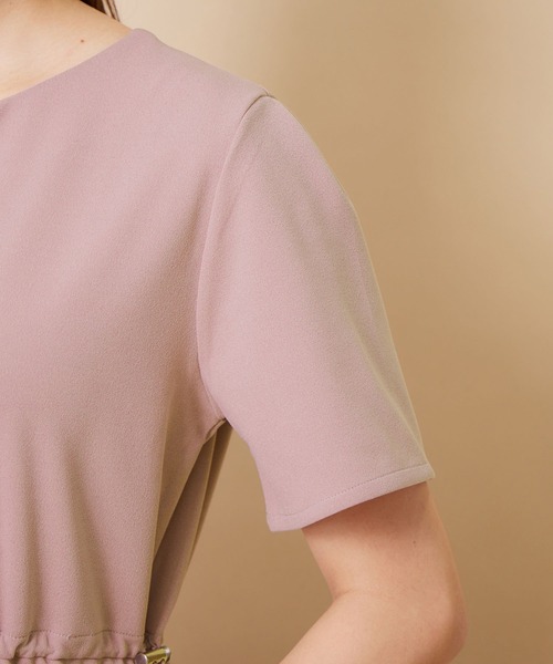 alotta（アロッタ）の「カットジョーゼットドロスト使いワンピース（ワンピース・レディース・ピンク・LARGE/MEDIUM/X-LARGE）」の8枚目の写真