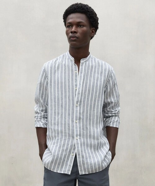 【セール】DAVID バンドカラーシャツ / DAVID SHIRT MAN（シャツ/ブラウス）｜ECOALF（エコアルフ）