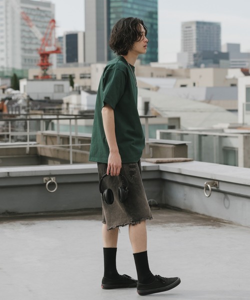 CROSS & STITCH（クロスステッチ）の「【ユニセックス】CROSS&STITCH/クロスアンドステッチ USAコットン クルーネック  オーバーサイズ 無地Tシャツ / 半袖 メンズ レディース ユニセックス 2026年 夏 夏服（Tシャツ/カットソー・メンズ・ホワイト/サンドベージュ/ネイビー/ブラック/ナチュラル/ダークグリーン・S/M/L/XL）」の11枚目の写真