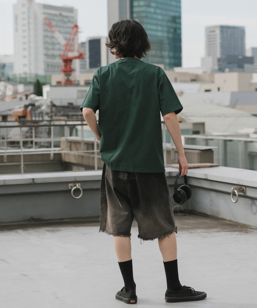 CROSS & STITCH（クロスステッチ）の「【ユニセックス】CROSS&STITCH/クロスアンドステッチ USAコットン クルーネック  オーバーサイズ 無地Tシャツ / 半袖 メンズ レディース ユニセックス 2026年 夏 夏服（Tシャツ/カットソー・メンズ・ホワイト/サンドベージュ/ネイビー/ブラック/ナチュラル/ダークグリーン・S/M/L/XL）」の12枚目の写真