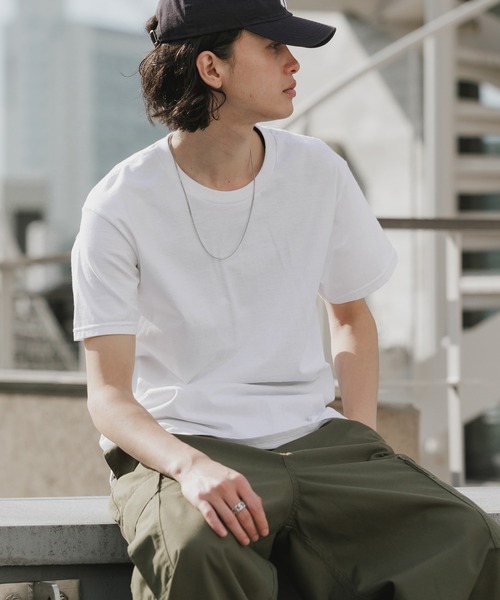 CROSS & STITCH（クロスステッチ）の「【ユニセックス】CROSS&STITCH/クロスアンドステッチ USAコットン クルーネック  オーバーサイズ 無地Tシャツ / 半袖 メンズ レディース ユニセックス 2026年 夏 夏服（Tシャツ/カットソー・メンズ・ホワイト/サンドベージュ/ネイビー/ブラック/ナチュラル/ダークグリーン・S/M/L/XL）」の15枚目の写真