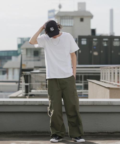 CROSS & STITCH（クロスステッチ）の「【ユニセックス】CROSS&STITCH/クロスアンドステッチ USAコットン クルーネック  オーバーサイズ 無地Tシャツ / 半袖 メンズ レディース ユニセックス 2026年 夏 夏服（Tシャツ/カットソー・メンズ・ホワイト/サンドベージュ/ネイビー/ブラック/ナチュラル/ダークグリーン・S/M/L/XL）」の21枚目の写真