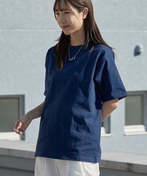 CROSS & STITCH（クロスステッチ）の「【ユニセックス】CROSS&STITCH/クロスアンドステッチ USAコットン クルーネック  オーバーサイズ 無地Tシャツ / 半袖 メンズ レディース ユニセックス 2026年 夏 夏服（Tシャツ/カットソー・メンズ・ホワイト/サンドベージュ/ネイビー/ブラック/ナチュラル/ダークグリーン・S/M/L/XL）」の13枚目の写真