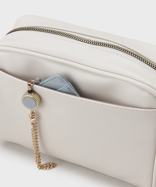 OPAQUE.CLIP（オペークドットクリップ）の「◆フラップポケット付きミニショルダーバッグ（ショルダーバッグ・レディース・ピンク系/ブラック/アイボリー/シルバー・00）」の9枚目の写真