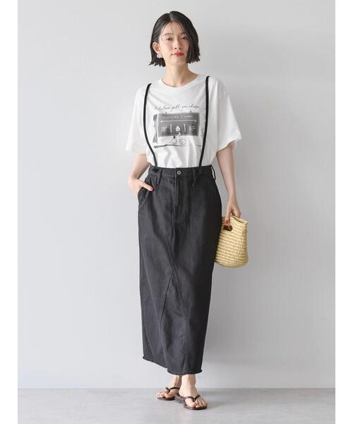 AMERICAN HOLIC（アメリカンホリック）の「サス付きタイトスカート（スカート・レディース・ホワイト/ブラック・S/M/L）」の19枚目の写真