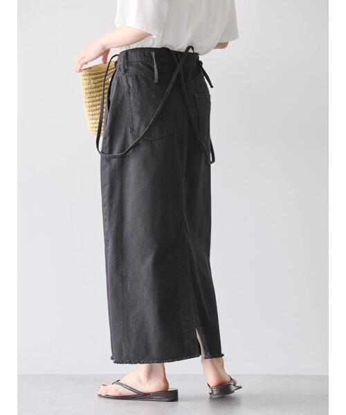 AMERICAN HOLIC（アメリカンホリック）の「サス付きタイトスカート（スカート・レディース・ホワイト/ブラック・S/M/L）」の7枚目の写真