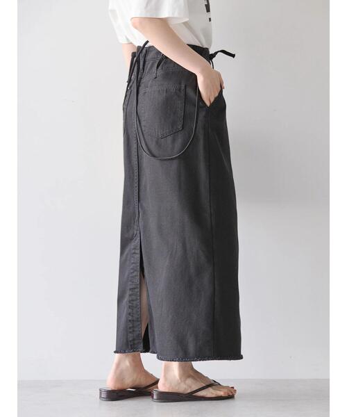 AMERICAN HOLIC（アメリカンホリック）の「サス付きタイトスカート（スカート・レディース・ホワイト/ブラック・S/M/L）」の8枚目の写真