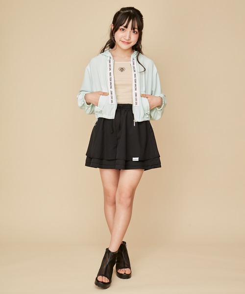 JENNI love（ジェニィラブ）の「ロゴテープシアーパーカー（パーカー・キッズ・ブラック/ミント/オフホワイト・160cm/150cm/140cm/130cm）」の22枚目の写真