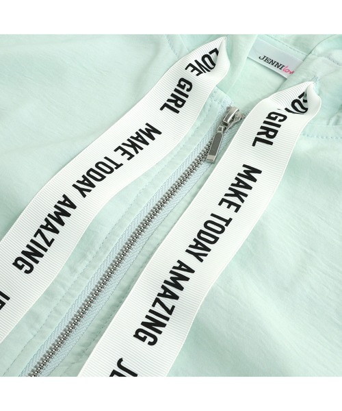 JENNI love（ジェニィラブ）の「ロゴテープシアーパーカー（パーカー・キッズ・ブラック/ミント/オフホワイト・160cm/150cm/140cm/130cm）」の11枚目の写真