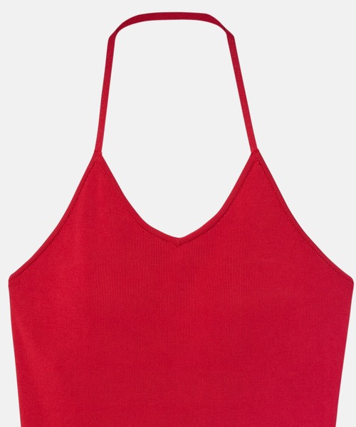 LE CIEL BLEU（ルシェルブルー）の「ホルターネックニットトップ / Halterneck Knit Top（キャミソール・レディース・レッド/ブラック/グレー・36）」の13枚目の写真