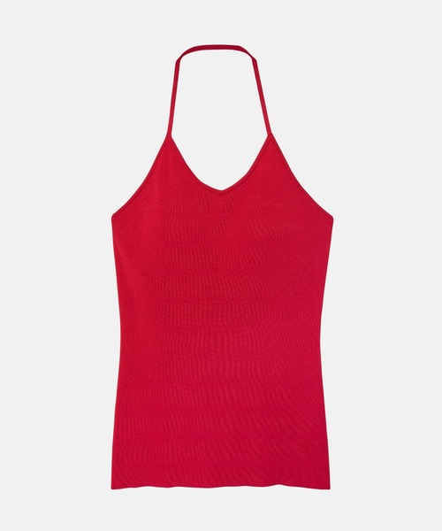 LE CIEL BLEU（ルシェルブルー）の「ホルターネックニットトップ / Halterneck Knit Top（キャミソール・レディース・レッド/ブラック/グレー・36）」の11枚目の写真