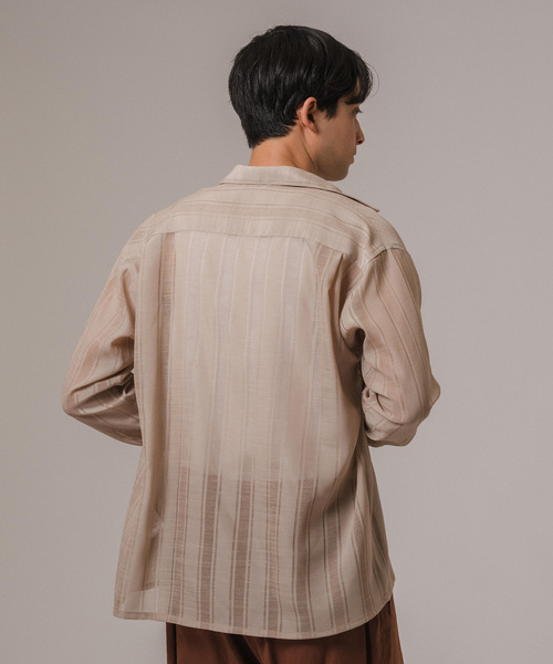 EDIFICE（エディフィス）の「Leno cloth レギュラーカラーシャツ（シャツ/ブラウス・メンズ・ベージュ/ブラック/スカイブルー・LARGE/MEDIUM）」の19枚目の写真