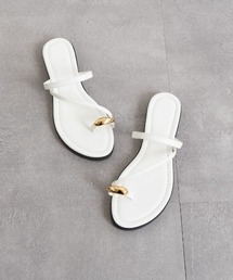 Fabby fabby | フラットメタルトングサンダル(サンダル)