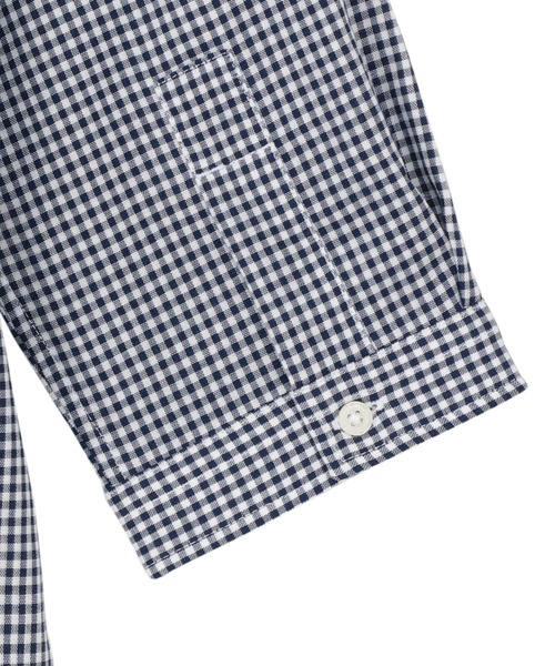 TOKYO SHIRTS(トウキョウシャツ)の「【Pitta Re:)】ふわっとガーゼシャツ 七分袖 綿100% レディースカジュアルシャツ(シャツ/ブラウス・レディース・ネイビー・L/M)」の4枚目の写真