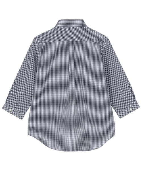 TOKYO SHIRTS(トウキョウシャツ)の「【Pitta Re:)】ふわっとガーゼシャツ 七分袖 綿100% レディースカジュアルシャツ(シャツ/ブラウス・レディース・ネイビー・L/M)」の2枚目の写真