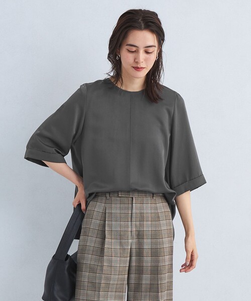 green label relaxing(グリーンレーベルリラクシング)の「TEE ブラウス(シャツ/ブラウス・レディース・ホワイト/モカ/ダークグレー・FREE)」の9枚目の写真