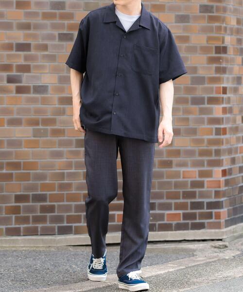 ITEMS URBANRESEARCH(アイテムズ アーバンリサーチ)の「『吸水速乾/イージーケア/UVカット』『セットアップ対応』高機能ツイル オープンカラー半袖シャツ(シャツ/ブラウス・メンズ・ネイビー/ブラック/チャコールグレー/ブルー系その他・MEDIUM/LARGE)」の10枚目の写真