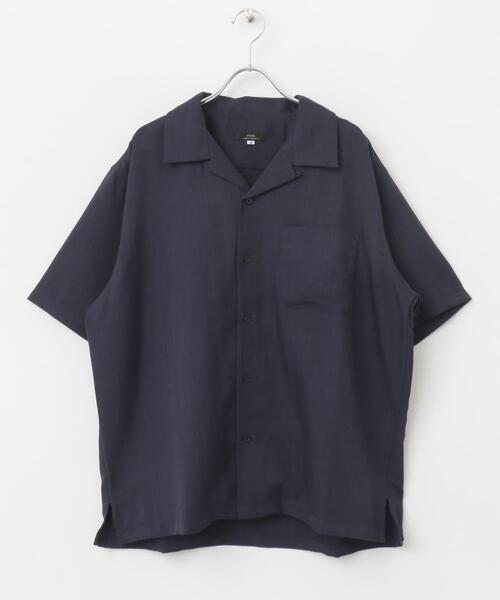 ITEMS URBANRESEARCH(アイテムズ アーバンリサーチ)の「『吸水速乾/イージーケア/UVカット』『セットアップ対応』高機能ツイル オープンカラー半袖シャツ(シャツ/ブラウス・メンズ・ネイビー/ブラック/チャコールグレー/ブルー系その他・MEDIUM/LARGE)」の11枚目の写真