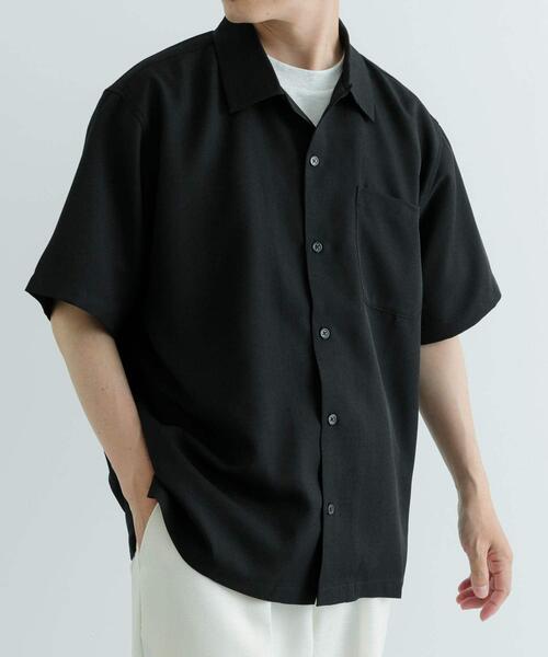 ITEMS URBANRESEARCH(アイテムズ アーバンリサーチ)の「『吸水速乾/イージーケア/UVカット』『セットアップ対応』高機能ツイル オープンカラー半袖シャツ(シャツ/ブラウス・メンズ・ネイビー/ブラック/チャコールグレー/ブルー系その他・MEDIUM/LARGE)」の17枚目の写真