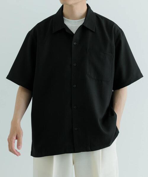 ITEMS URBANRESEARCH(アイテムズ アーバンリサーチ)の「『吸水速乾/イージーケア/UVカット』『セットアップ対応』高機能ツイル オープンカラー半袖シャツ(シャツ/ブラウス・メンズ・ネイビー/ブラック/チャコールグレー/ブルー系その他・MEDIUM/LARGE)」の20枚目の写真