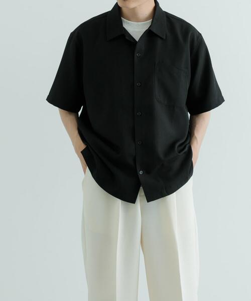 ITEMS URBANRESEARCH(アイテムズ アーバンリサーチ)の「『吸水速乾/イージーケア/UVカット』『セットアップ対応』高機能ツイル オープンカラー半袖シャツ(シャツ/ブラウス・メンズ・ネイビー/ブラック/チャコールグレー/ブルー系その他・MEDIUM/LARGE)」の21枚目の写真