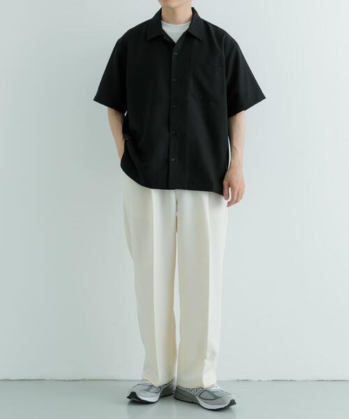 ITEMS URBANRESEARCH(アイテムズ アーバンリサーチ)の「『吸水速乾/イージーケア/UVカット』『セットアップ対応』高機能ツイル オープンカラー半袖シャツ(シャツ/ブラウス・メンズ・ネイビー/ブラック/チャコールグレー/ブルー系その他・MEDIUM/LARGE)」の22枚目の写真