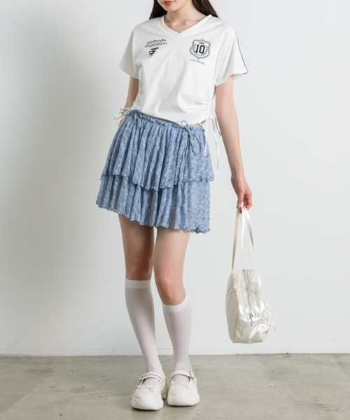 OLIVE des OLIVE（オリーブデオリーブ）の「レースティアードミニスカート 1042010010（スカート・レディース・オフホワイト/サックスブルー/ブラック・FREE）」の20枚目の写真