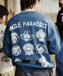 ジャガードニットSMILE PARADICE クルーネック