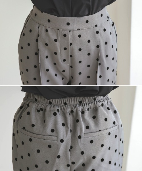 DONOBAN（ドノバン）の「フロッキードットパンツ（スラックス・レディース・ブラック系その他/グレー系その他/ブラック系その他2/ブラック・SHORT/LONG）」の18枚目の写真