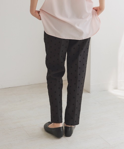 DONOBAN（ドノバン）の「フロッキードットパンツ（スラックス・レディース・ブラック系その他/グレー系その他/ブラック系その他2/ブラック・SHORT/LONG）」の15枚目の写真