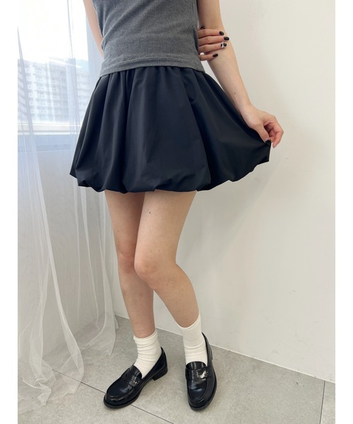 PHILLY（フィリー）の「【PHILLY】バルーンミニスカート（スカート・レディース・ブラック/ホワイト・FREE）」の9枚目の写真