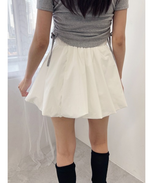 PHILLY（フィリー）の「【PHILLY】バルーンミニスカート（スカート・レディース・ブラック/ホワイト・FREE）」の7枚目の写真