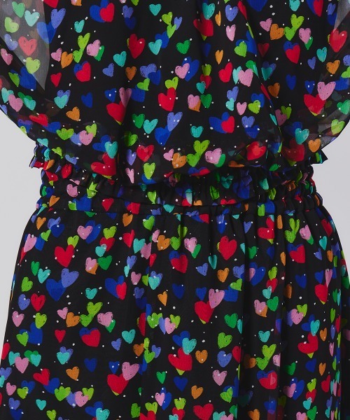 【2024年モデル 極美品】ダブスタ ハートプリントティアードスカート 36 DSC / ハートオパールティアードスカート BOTTOMS Night STORE