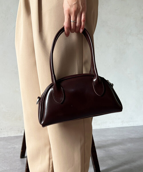 Chez toi（シェトワ）の「コンパクトラウンドBAG（トートバッグ・レディース・ボルドー/キャメル/ブラック・FREE）」の8枚目の写真