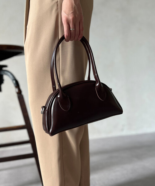 Chez toi（シェトワ）の「コンパクトラウンドBAG（トートバッグ・レディース・ボルドー/キャメル/ブラック・FREE）」の9枚目の写真