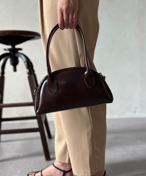 Chez toi（シェトワ）の「コンパクトラウンドBAG（トートバッグ・レディース・ボルドー/キャメル/ブラック・FREE）」の10枚目の写真