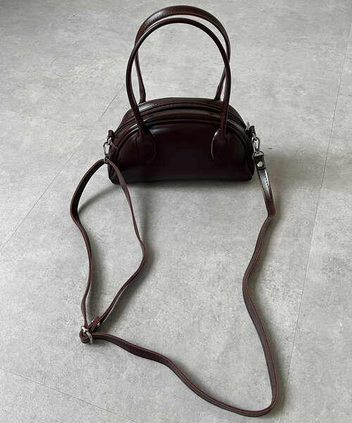 Chez toi（シェトワ）の「コンパクトラウンドBAG（トートバッグ・レディース・ボルドー/キャメル/ブラック・FREE）」の12枚目の写真